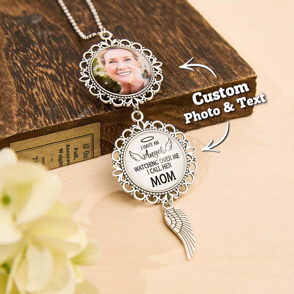 Personalized Photo Car Ornament I Have An Angel Watching Over Me