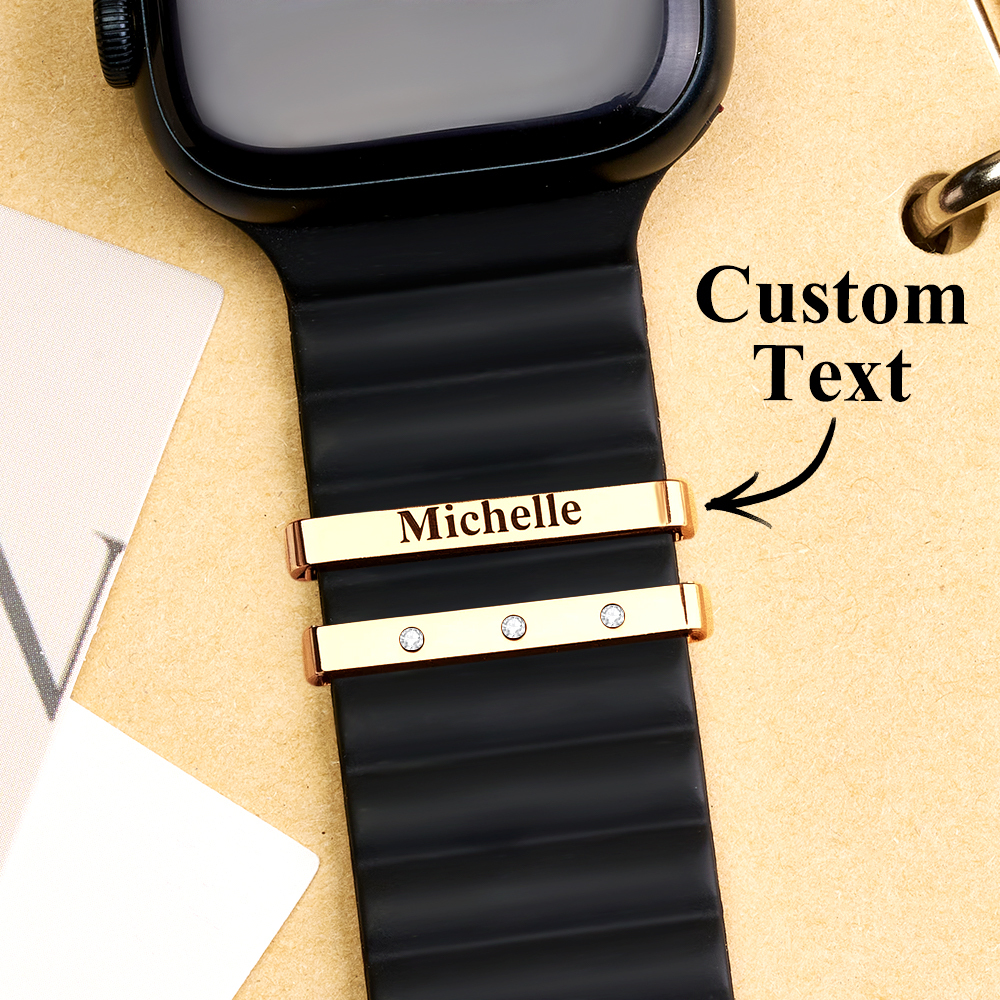 Personalized Watch Band Name Charm, custom gift for her, apple watch charms accessories, gift for girlfriend, Christmas gift, mothers day