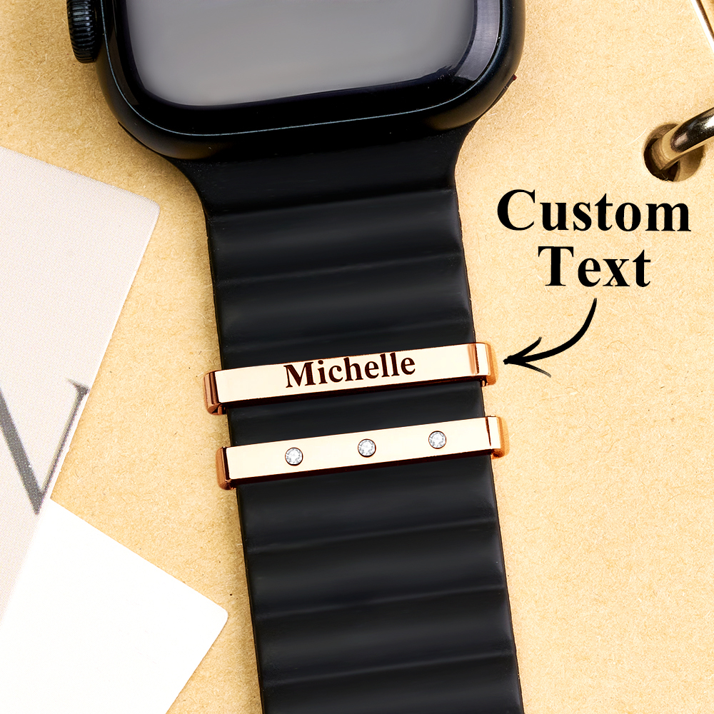Personalized Watch Band Name Charm, custom gift for her, apple watch charms accessories, gift for girlfriend, Christmas gift, mothers day