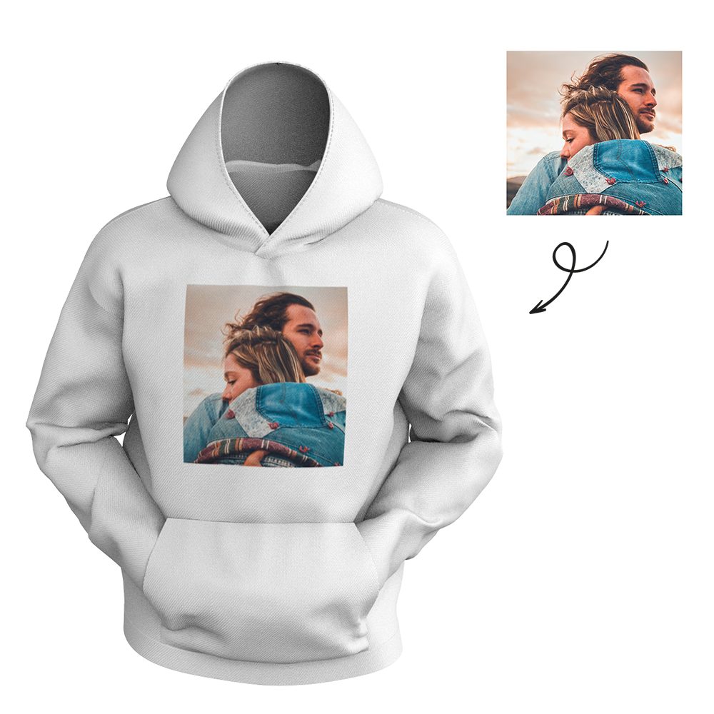 Custom Men's Hoodie Back Photo-MyPhotoSocks