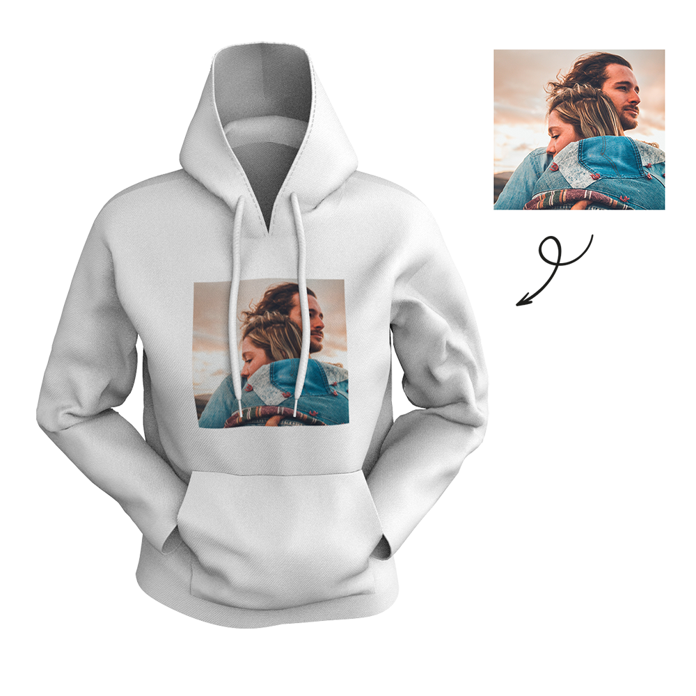 Custom Men's Hoodie Back Photo-MyPhotoSocks