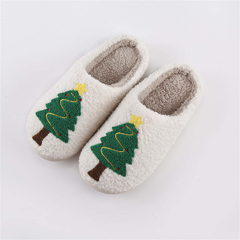 Christmas Slippers Christmas Tree Shoes Home Cotton Slippers - MyPhotoSocks