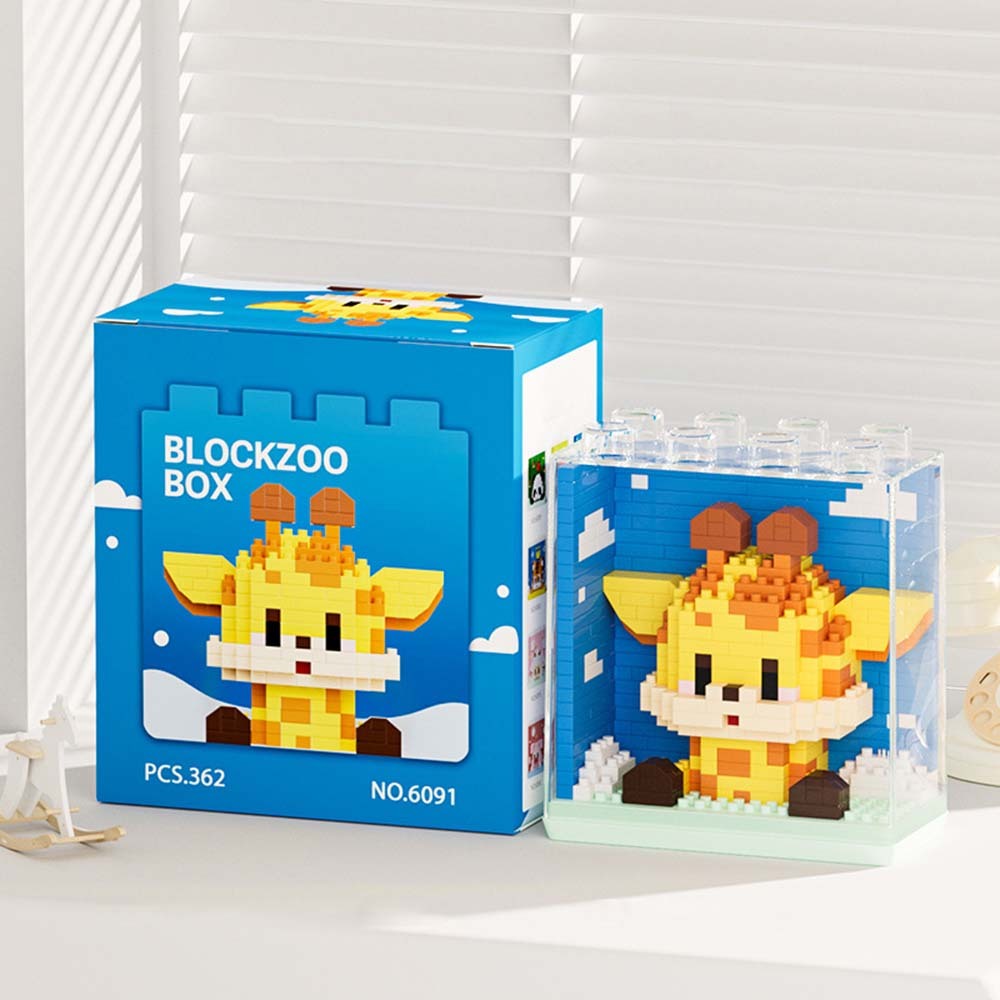 Animal Themed Block Zoo Creative Building Block Toy Gift for Children