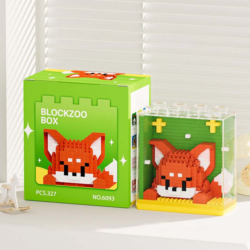 Animal Themed Block Zoo Creative Building Block Toy Gift for Children