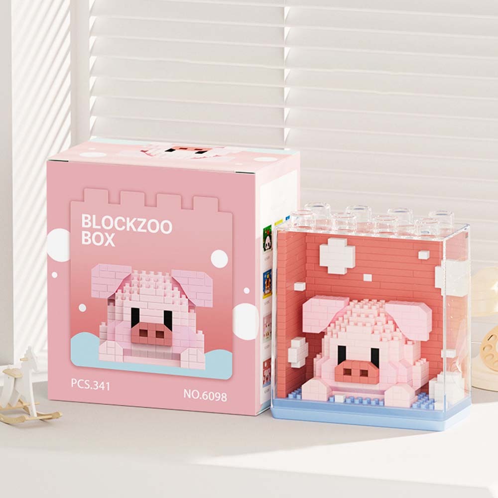 Animal Themed Block Zoo Creative Building Block Toy Gift for Children