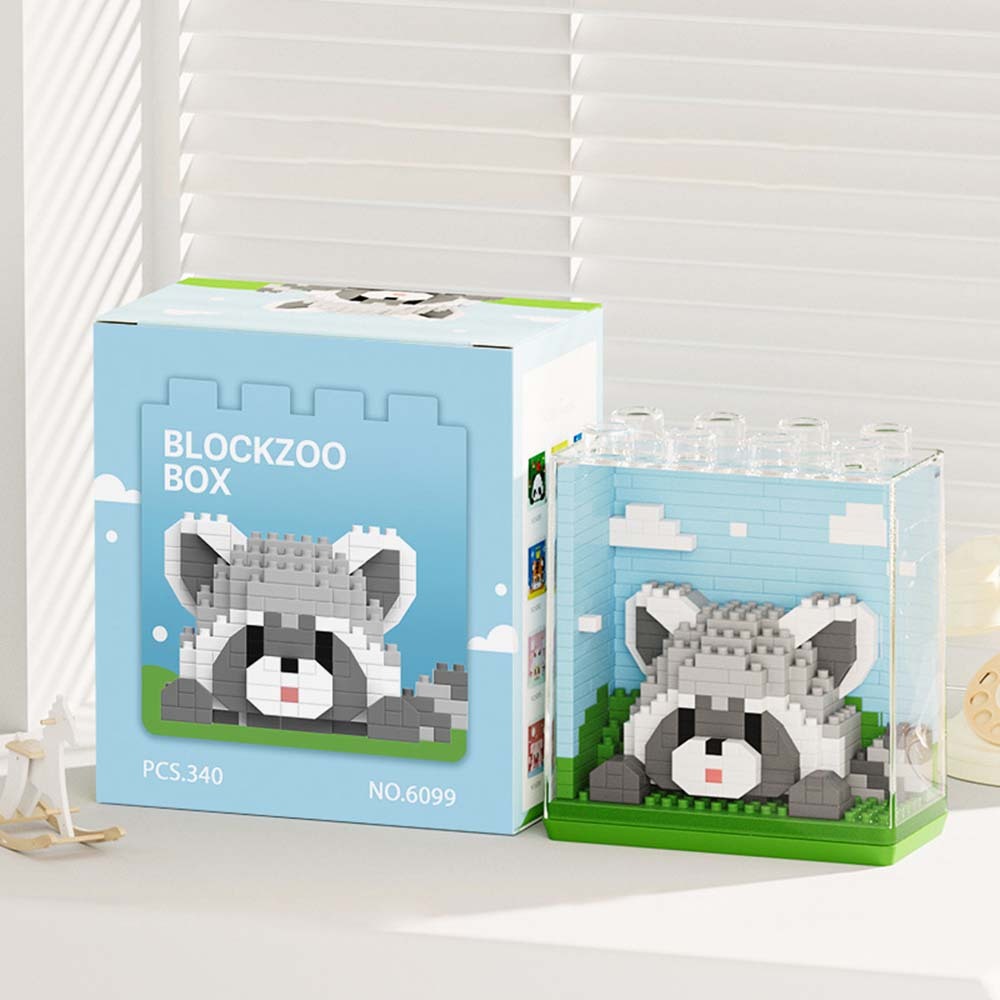 Animal Themed Block Zoo Creative Building Block Toy Gift for Children
