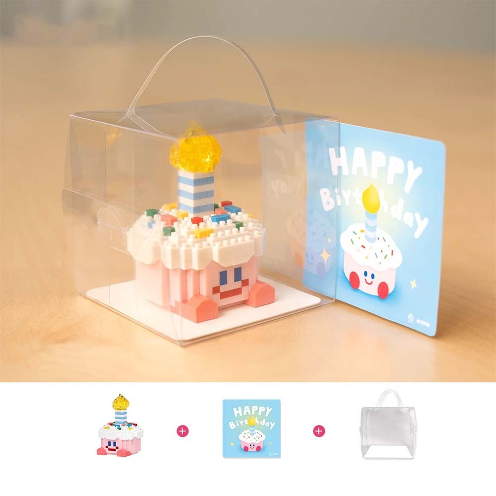 DIY Light-Up Cake Building Blocks Small Bricks Assembly Toy for Boys a