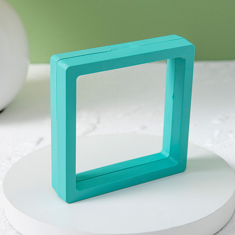 Transparent Pe Film Display Box Suspension Gift Box Film Storage Box Lake Blue 9*9*2cm - MyPhotoSocks
