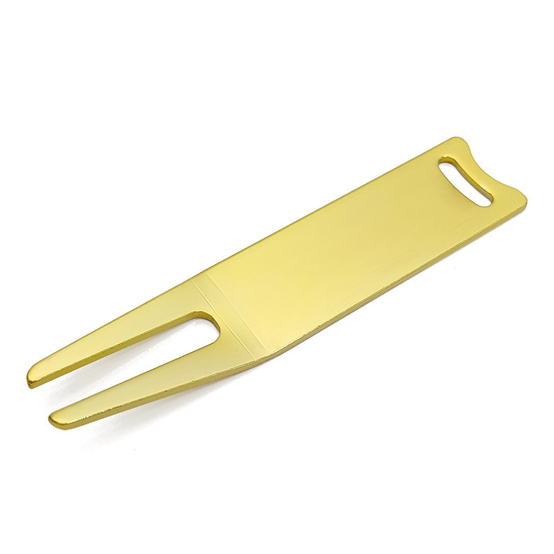 Metal Golf Fork Putting Green Fork (05*17*7.6CM) Gold