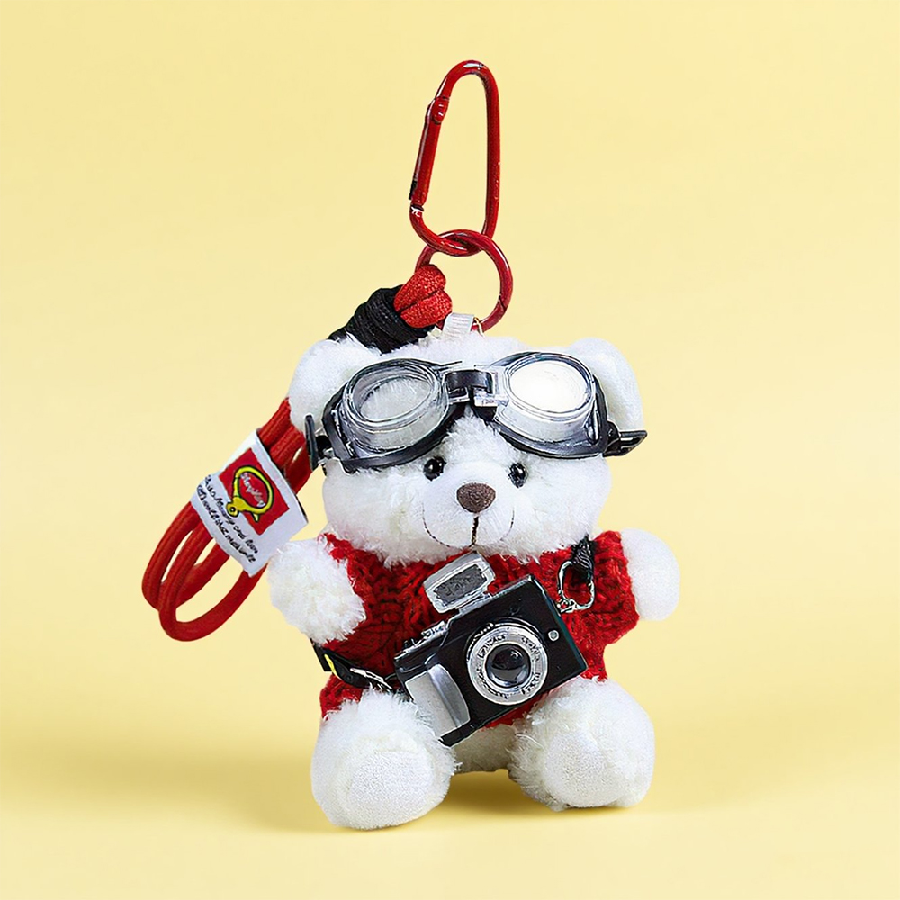 Plush Bag Charm Cute Cartoon Plushie Dog Doll Backpack Accessories Keyring Charm Gift