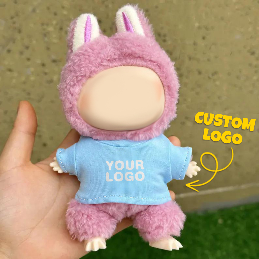 Custom Labu Doll Shirt Personalized Logo 17cm Labu Doll Clothes Fits Gen 1/2/3 (Doll Not Included)