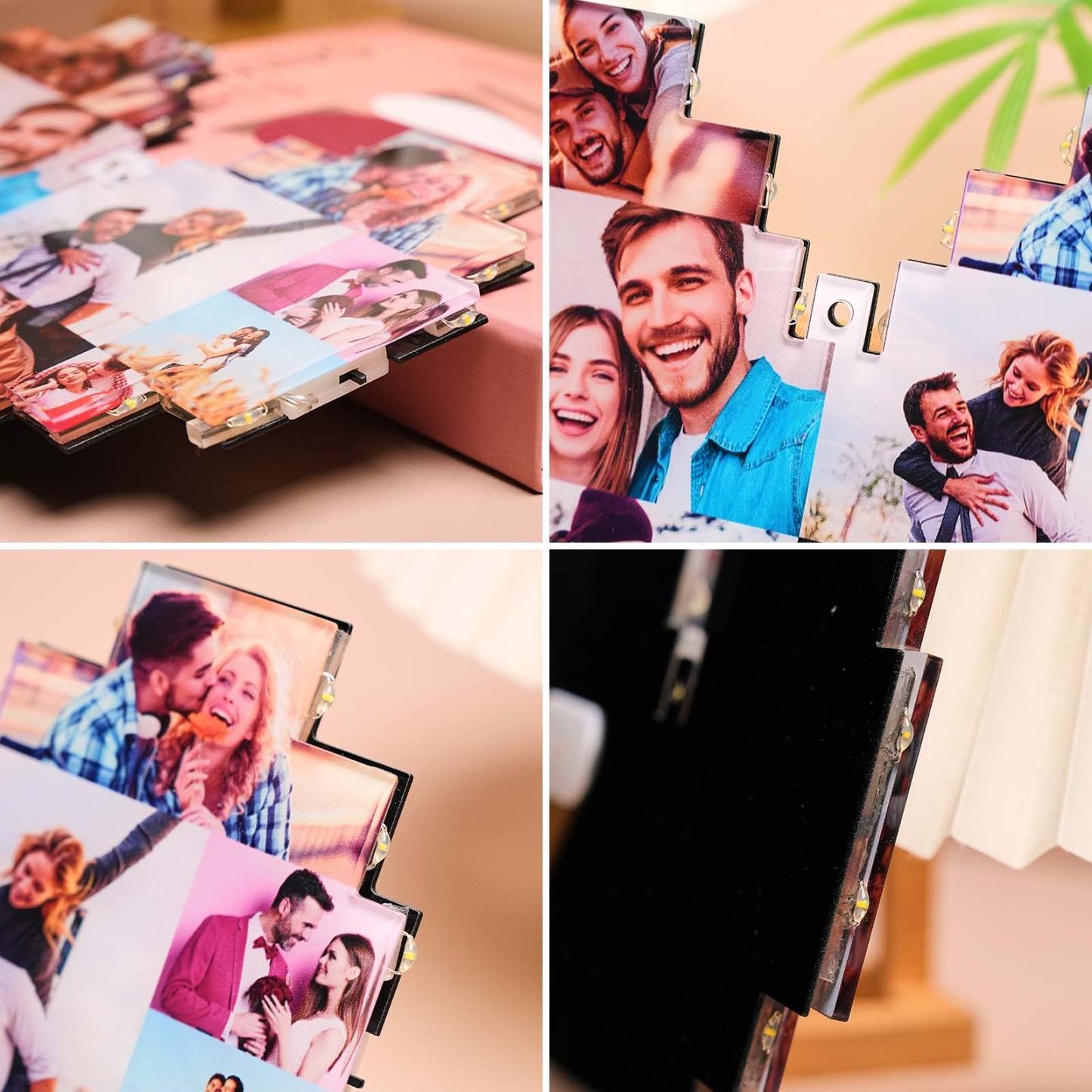 Personalized Heart Photo Lamp Acrylic Wall Decor Light Best Gift for Your Lover