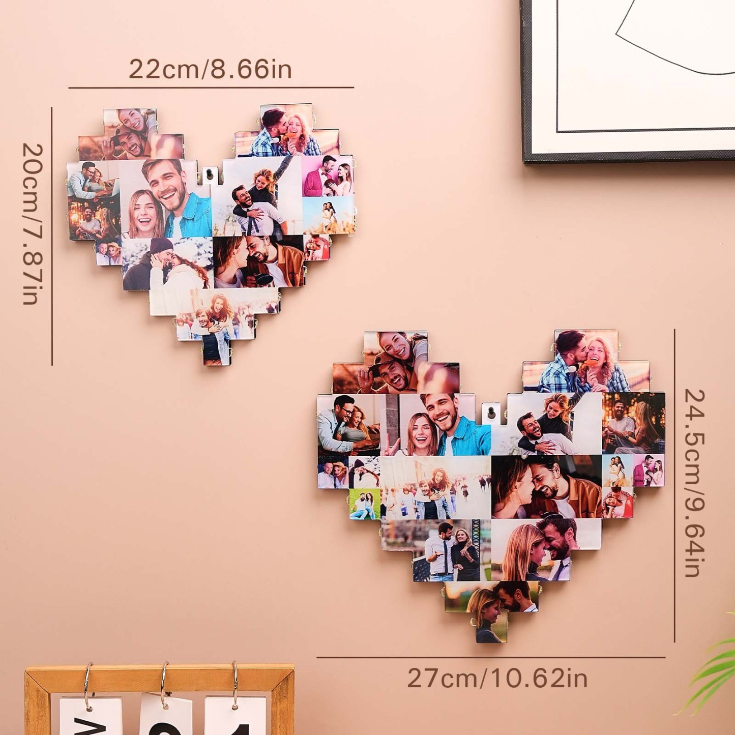 Personalized Heart Photo Lamp Acrylic Wall Decor Light Best Gift for Your Lover
