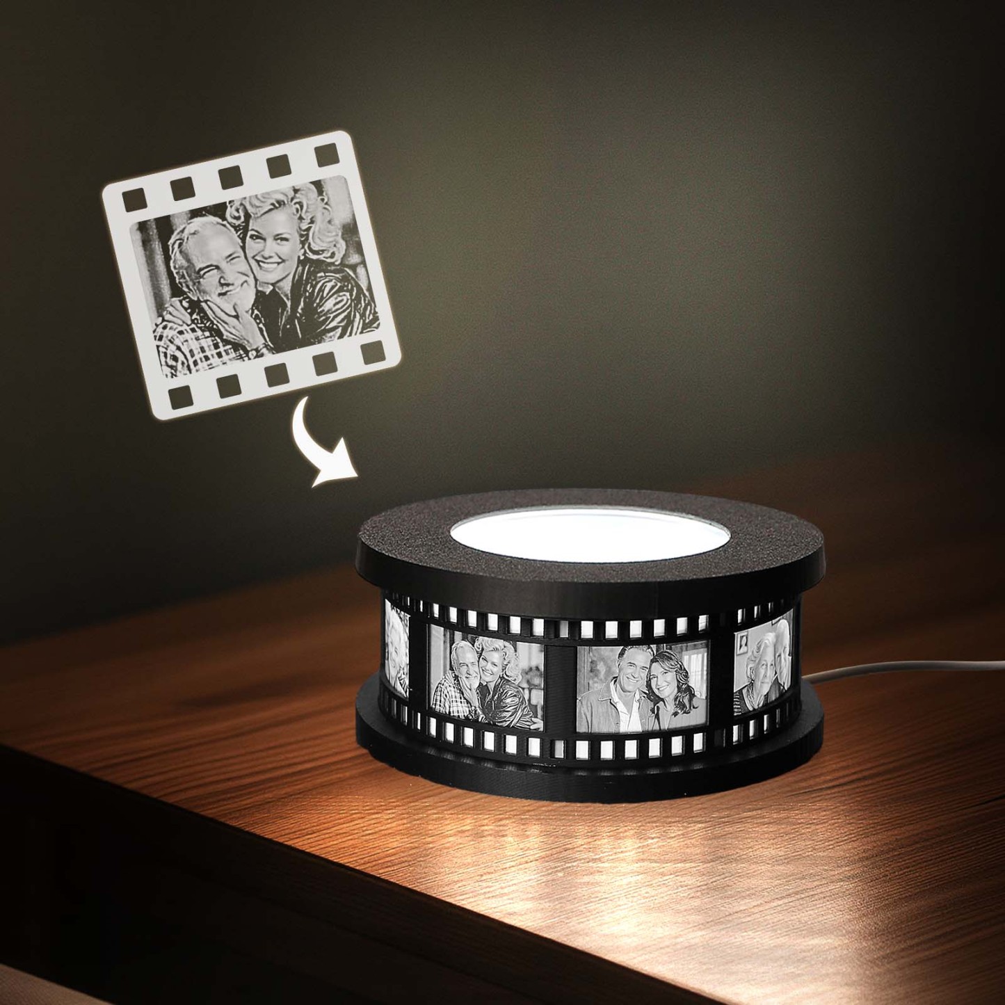 Custom Photo Movie Strip Light Vintage Film Reel Lamp