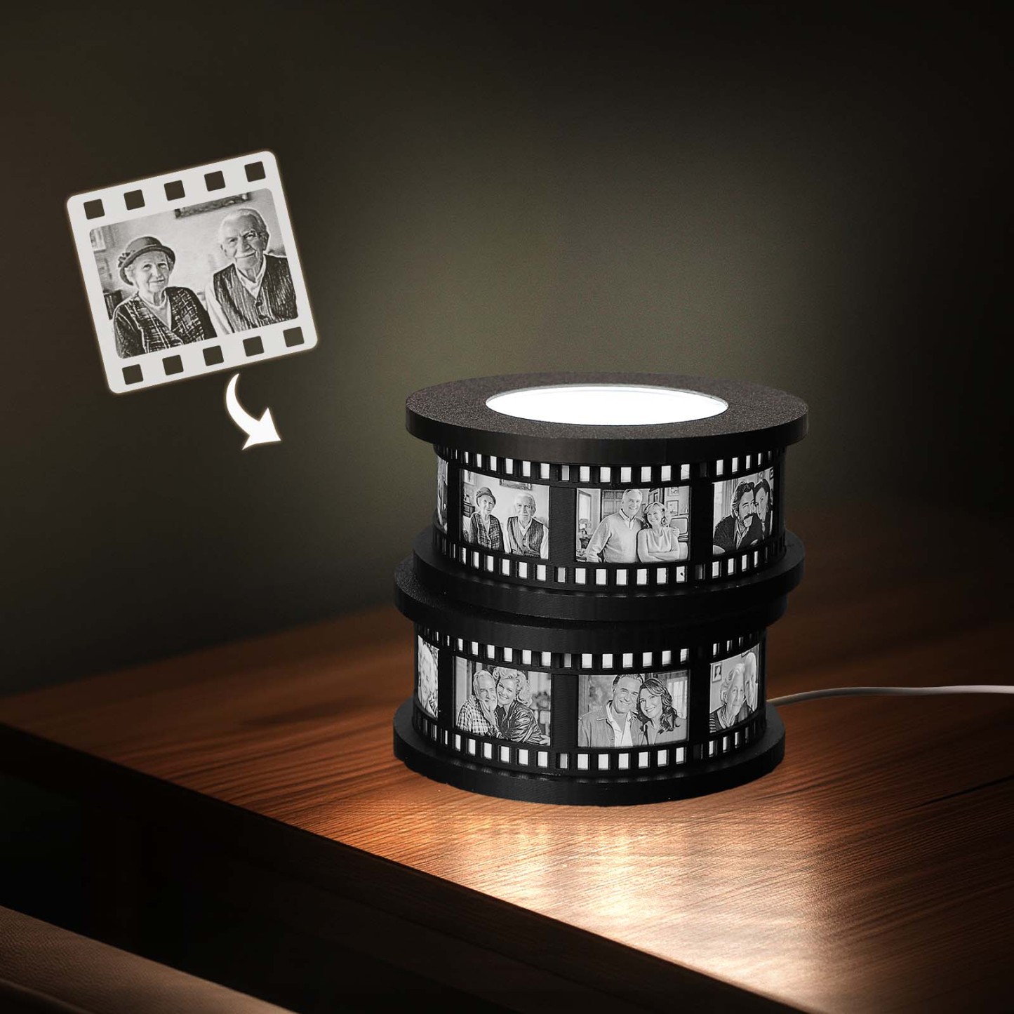 Custom Photo Movie Strip Light Vintage Film Reel Lamp
