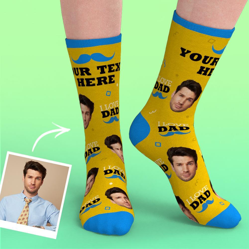 Custom Heart Socks With Your Text- MyPhotoSocks