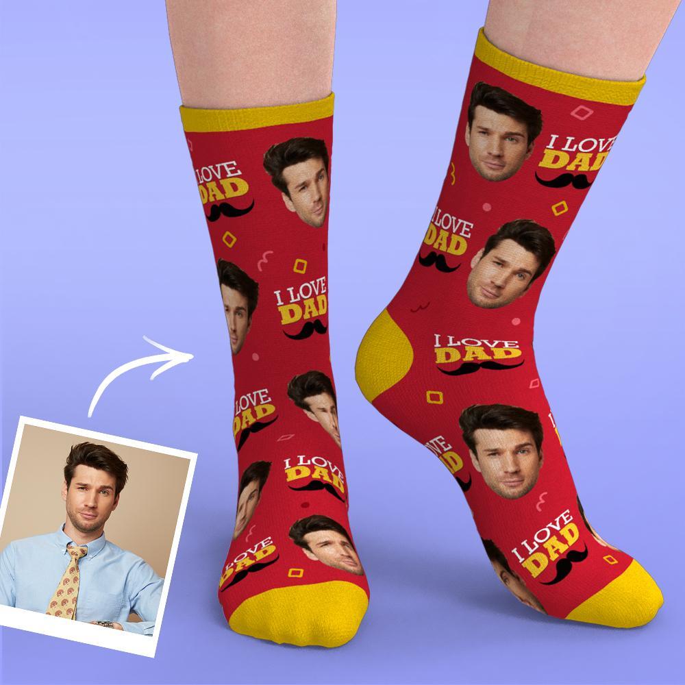 Custom Heart Socks With Your Text- MyPhotoSocks