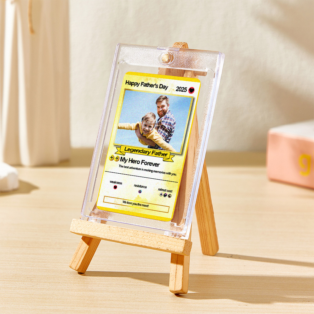 Custom Father's Day Poke Card Personalized Game Inspired Card Gift for Dad Father's Day Keepsake - MyPhotoSocks