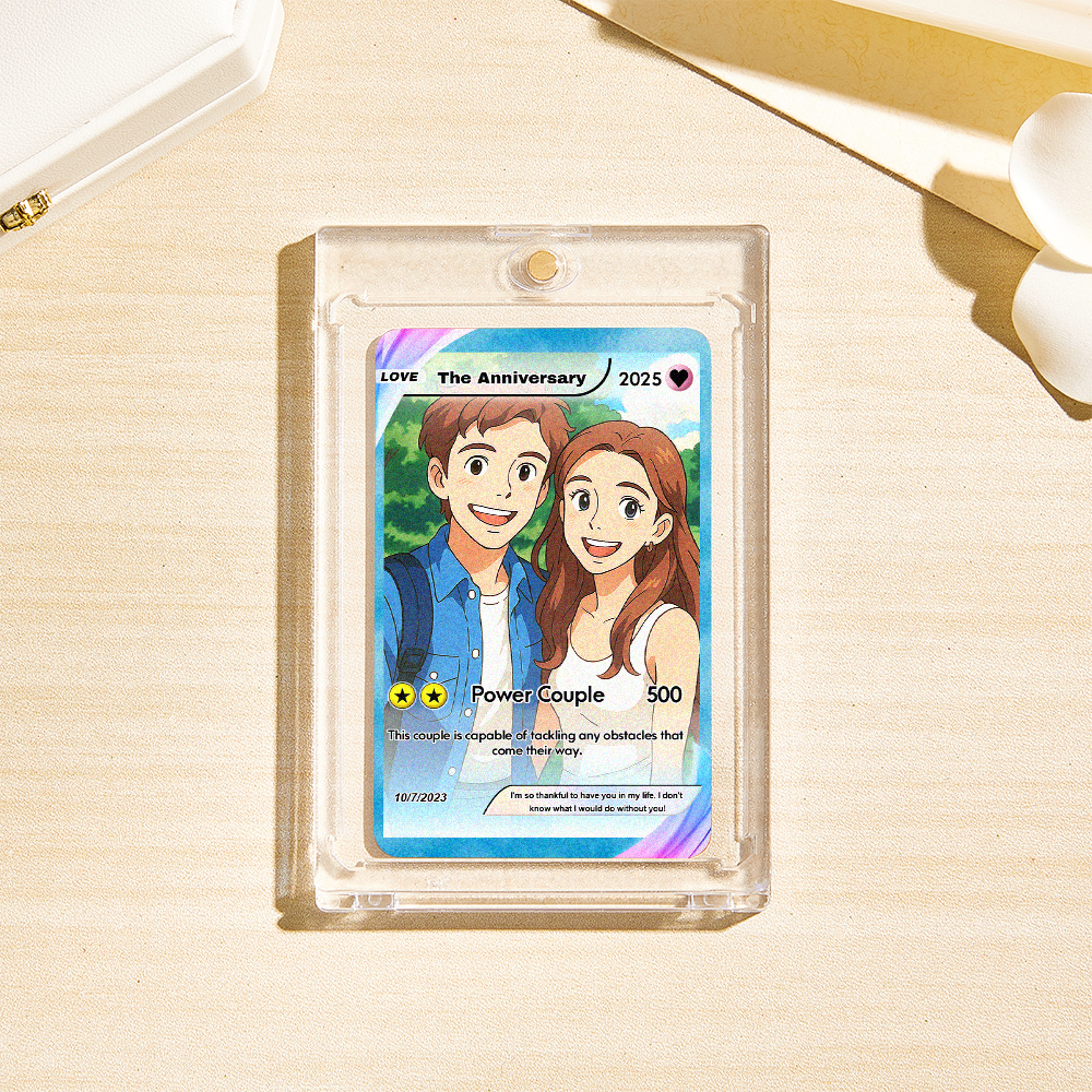 Custom Card Personalised Trading Card Gift For Him/Her or Couples. Unique Magnet Replica Cards. Birthdays, Anniversary Day