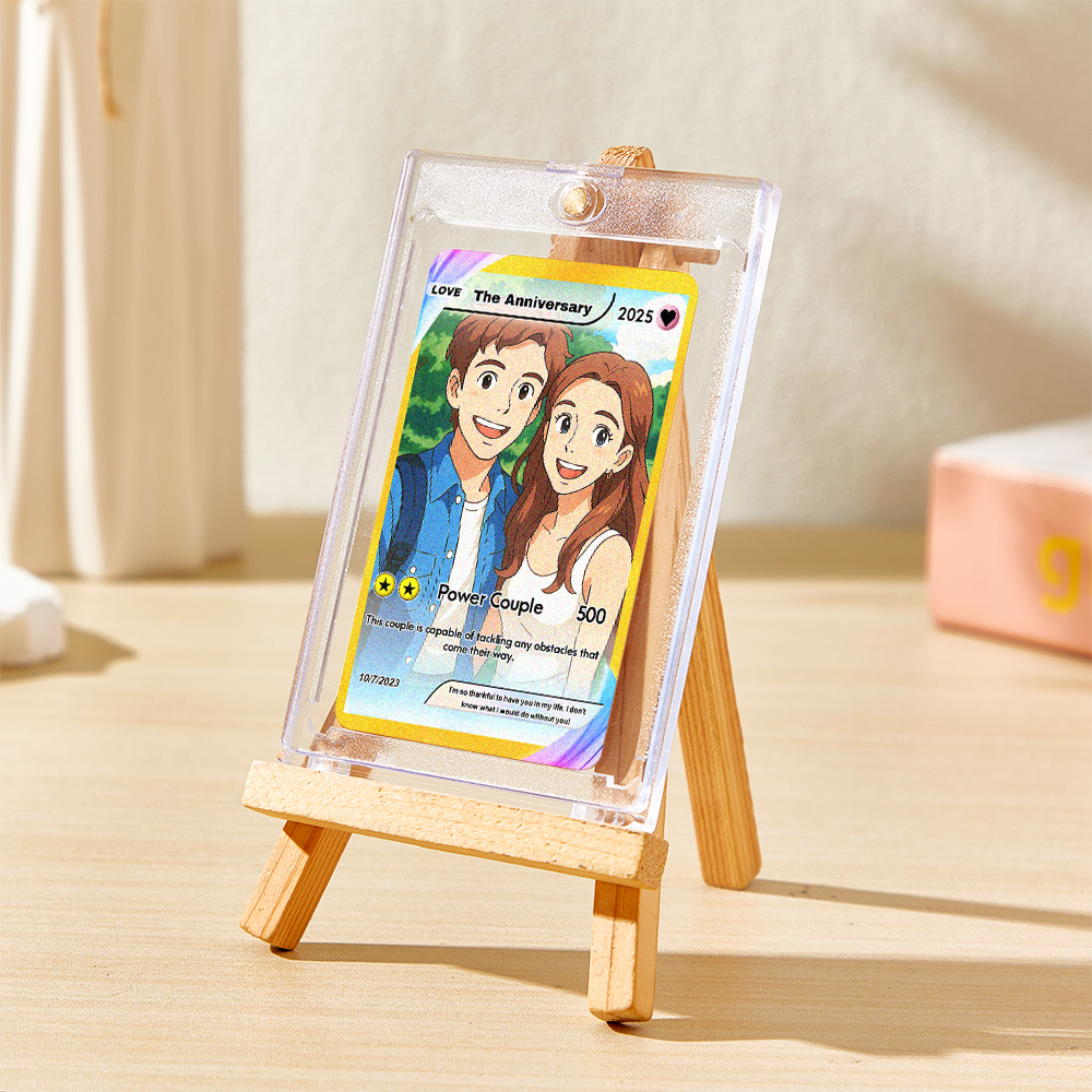 Custom Card Personalised Trading Card Gift For Him/Her or Couples. Unique Magnet Replica Cards. Birthdays, Anniversary Day