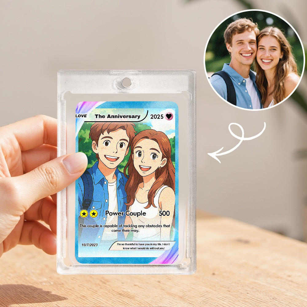 Custom Card Personalised Trading Card Gift For Him/Her or Couples. Unique Magnet Replica Cards. Birthdays, Anniversary Day