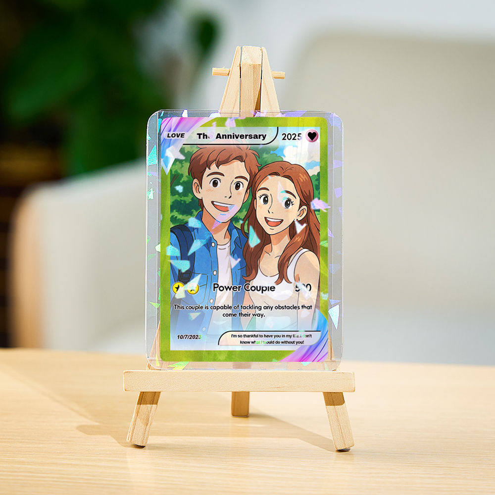 Custom Card Personalised Trading Card Gift For Him/Her or Couples. Unique Magnet Replica Cards. Birthdays, Anniversary Day
