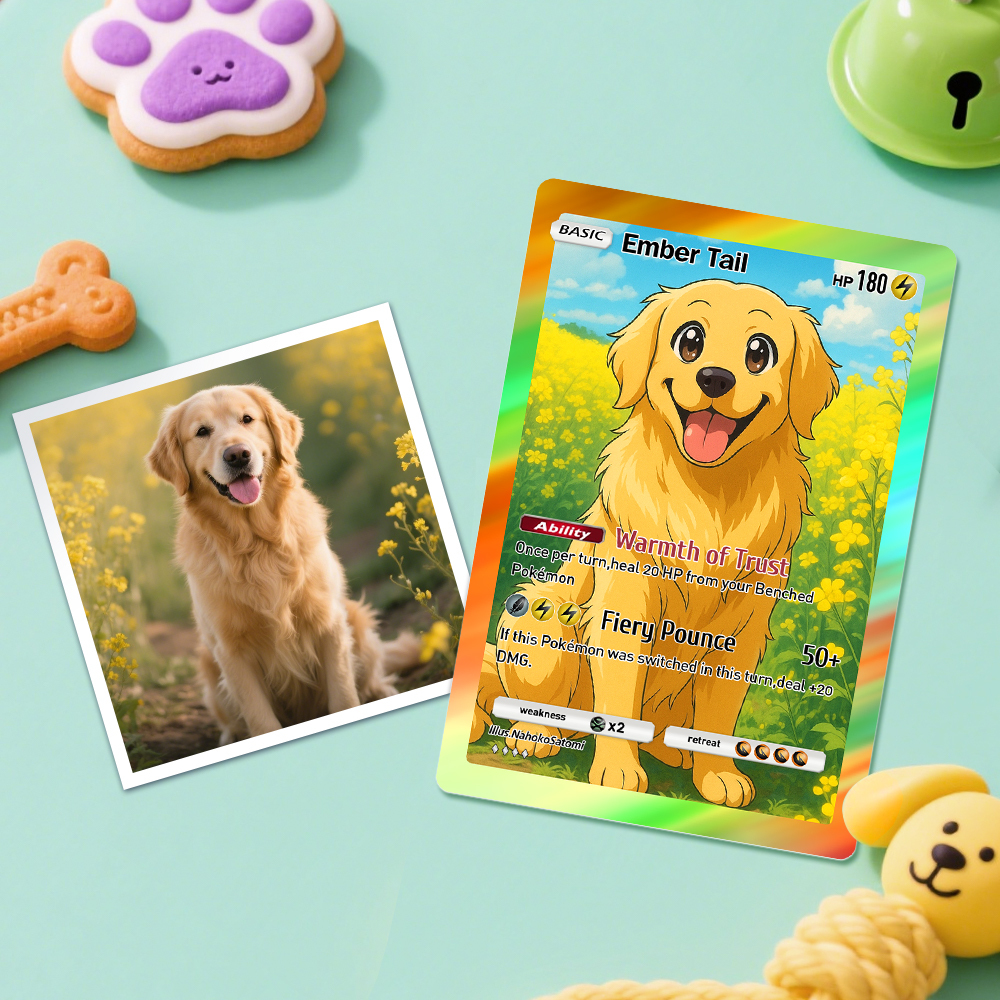 Custom Cute Pet Poke Card Custom Card Gift For Pet Lover Custom Dog Present