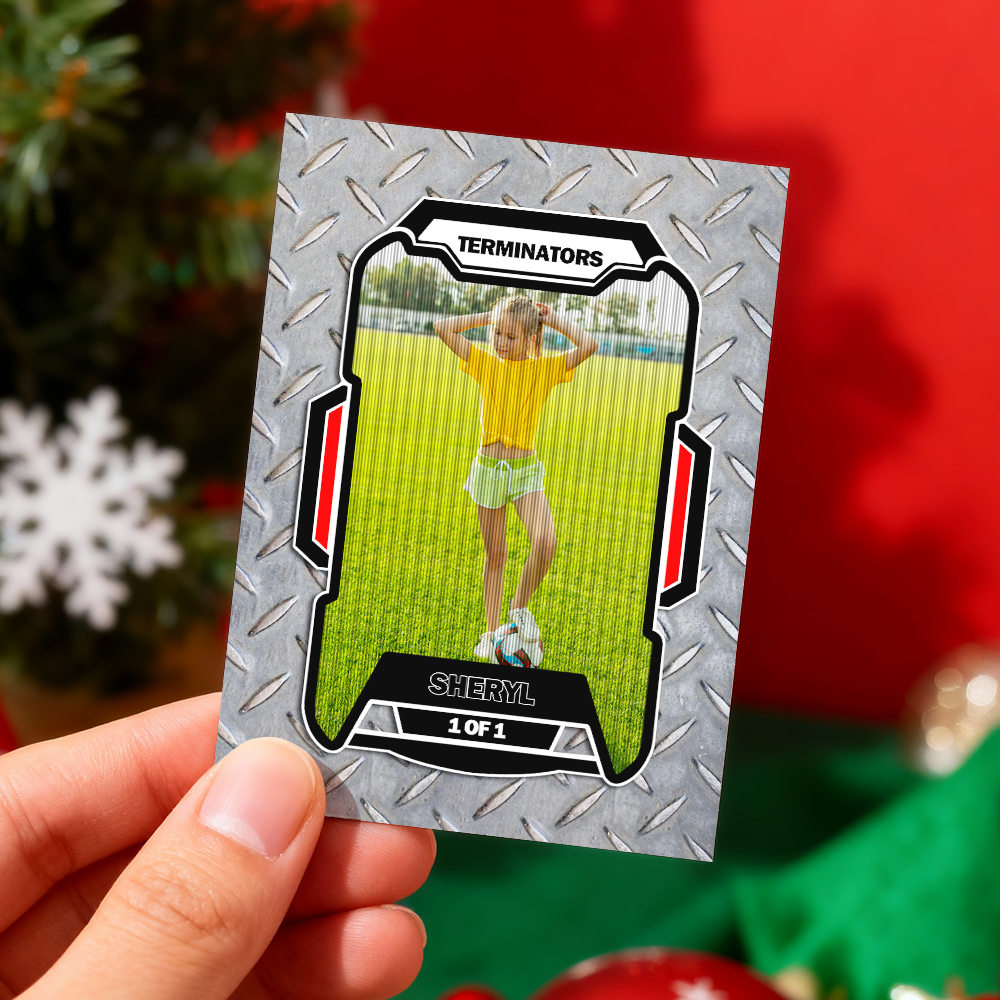 Personalized Lenticular Card Christmas Photo Anime Style Christmas Gift Holiday Greeting Card - MyPhotoSocks