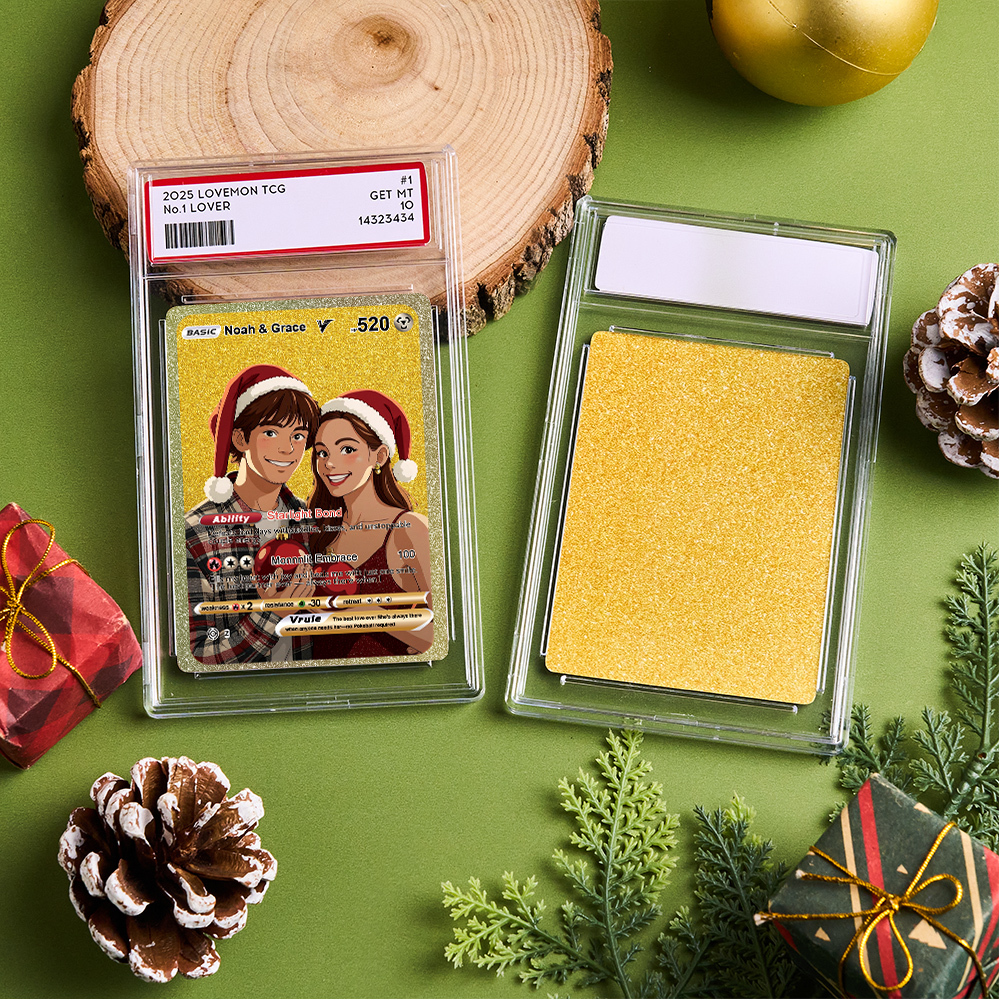 Custom Anime Golden Card  Personalized V Style Card for Couples Friends or Collectors Christmas Gift - MyPhotoSocks