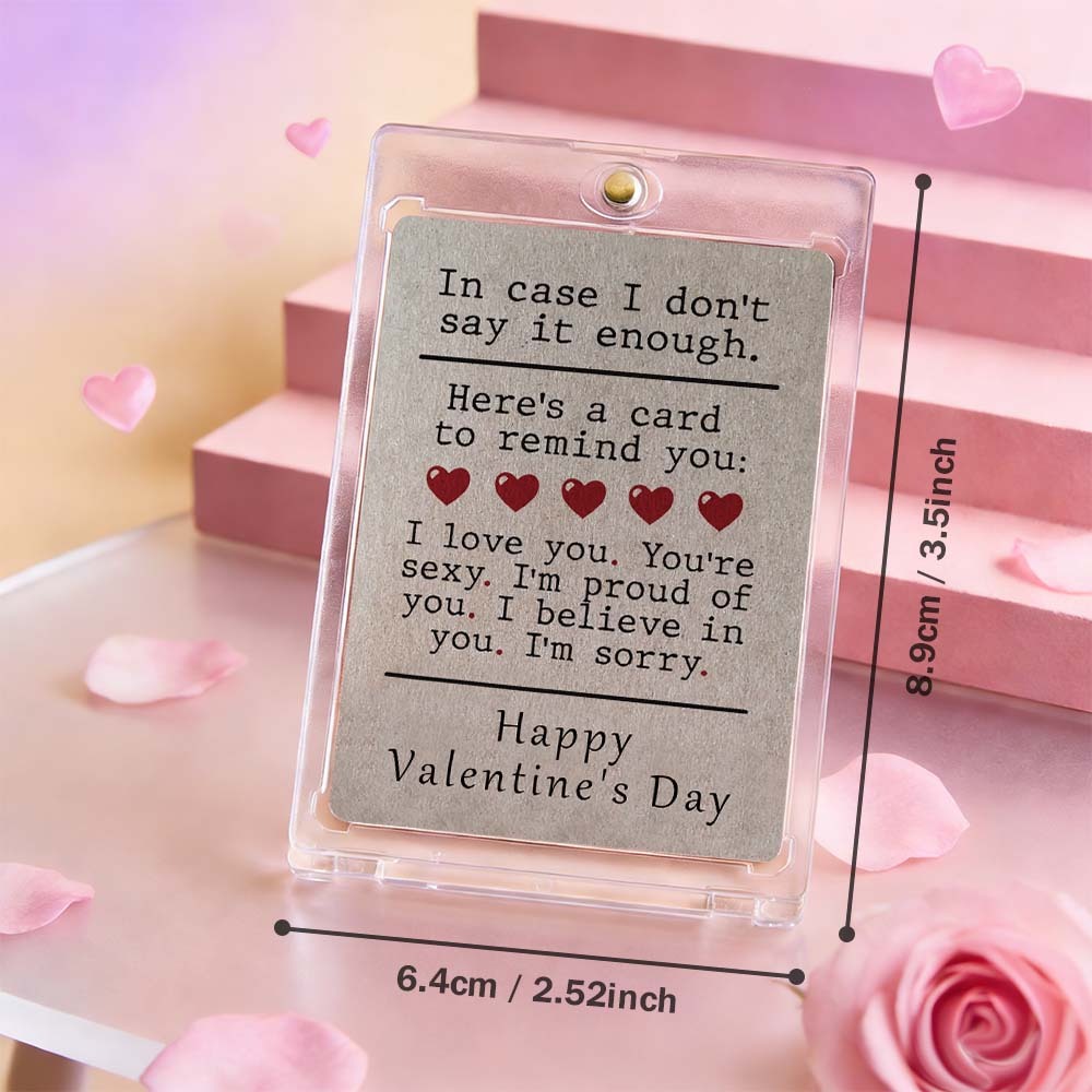 Custom Couple Card All The Things to Say Valentine's Card Romantic Valentine Gift for Couple Unique Collectible Keepsake