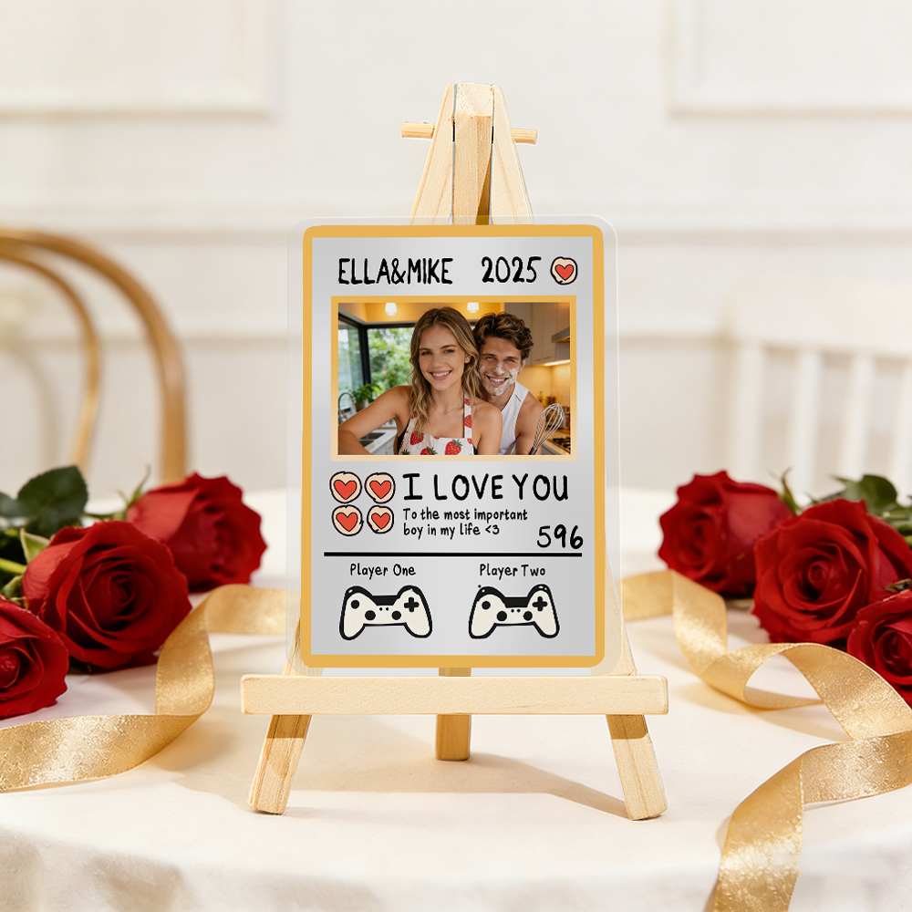 Personalized Valentine’s Day Power Couple Card, Custom Anniversary Card Couple Photo Anime Style, Best Valentine's Day Gift for Lover - MyPhotoSocks