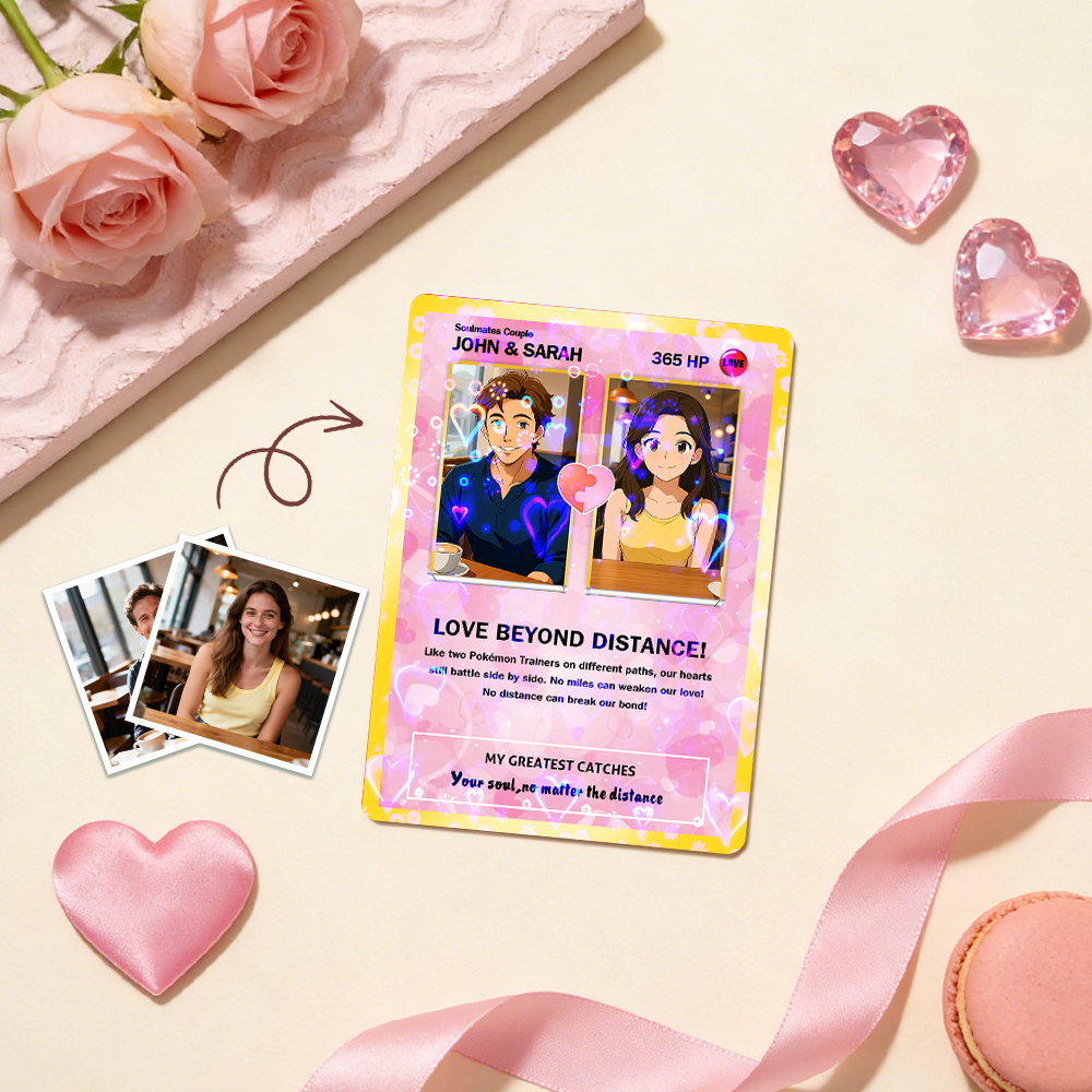 Custom Couple Card Romantic Anniversary Gift for Couple Unique Collectible Keepsake Couple Photo Puzzle Style Card - MyPhotoSocks