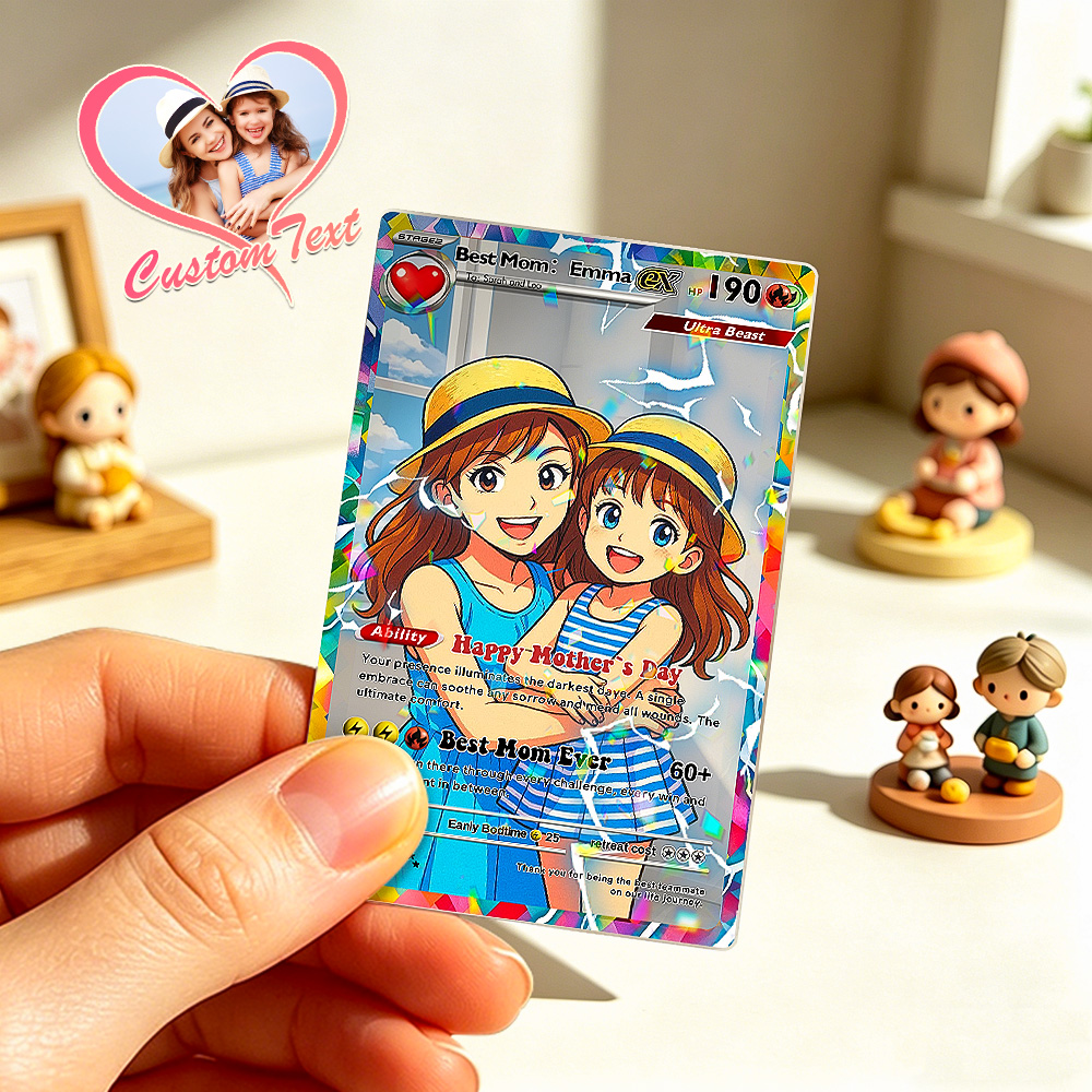 Mother's Day Card Custom Photo Art Card | Best Mom Wallet Card | Personalized Gift for Mom | Gift From Kids | New Mom Gift