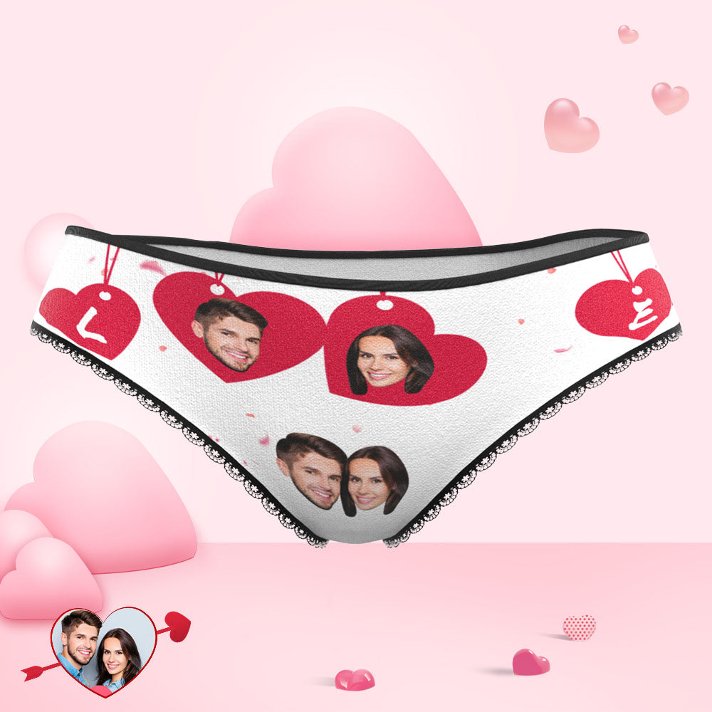 Custom Face Love Panties Personalized Valentine's Day Gifts-MyPhotoSocks