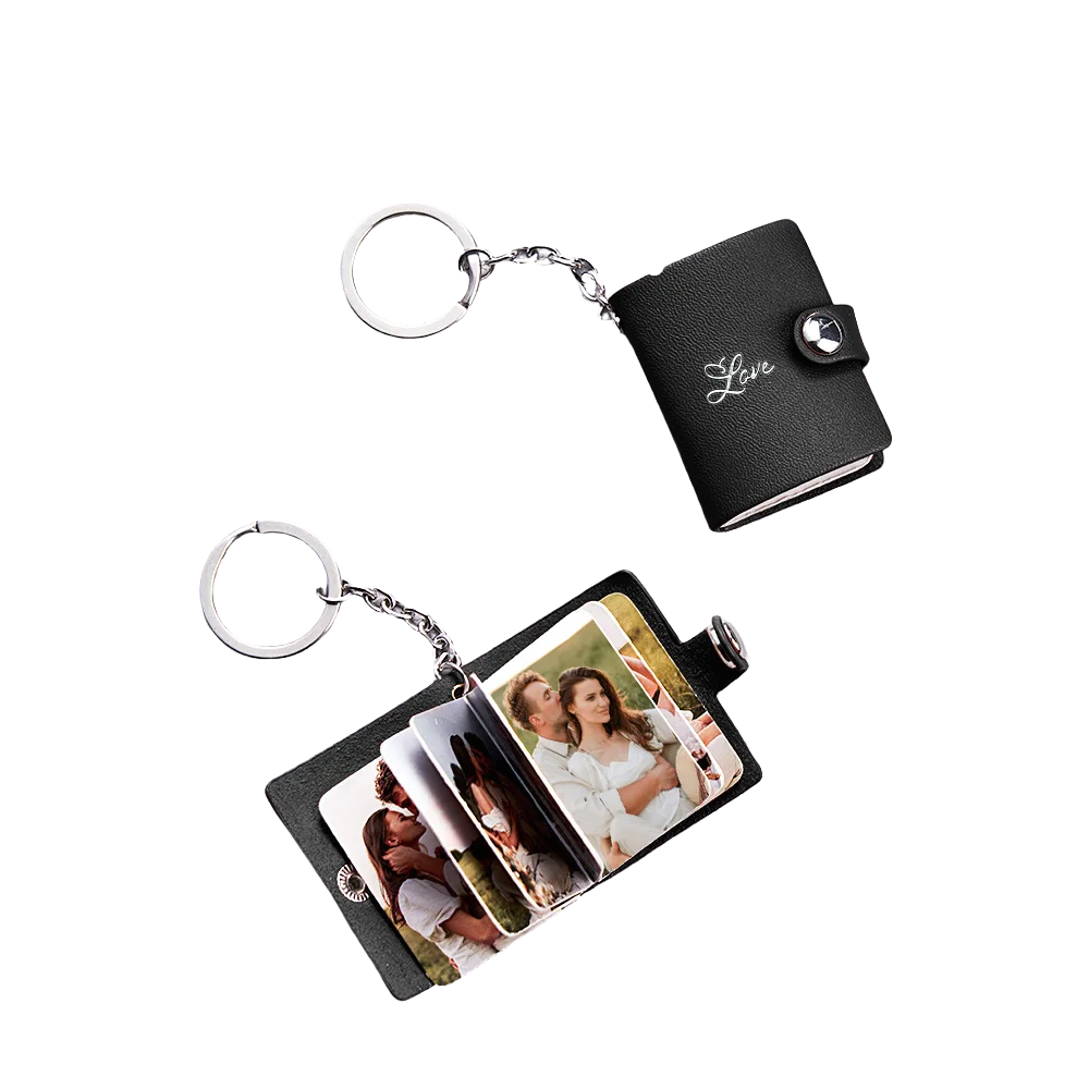 Personalized Photo Album Keychain - Personalized Gift for Him, Her, Gift for Dad Handmade Gift, Boyfriend Birthday Gift, Valentines Day Gift