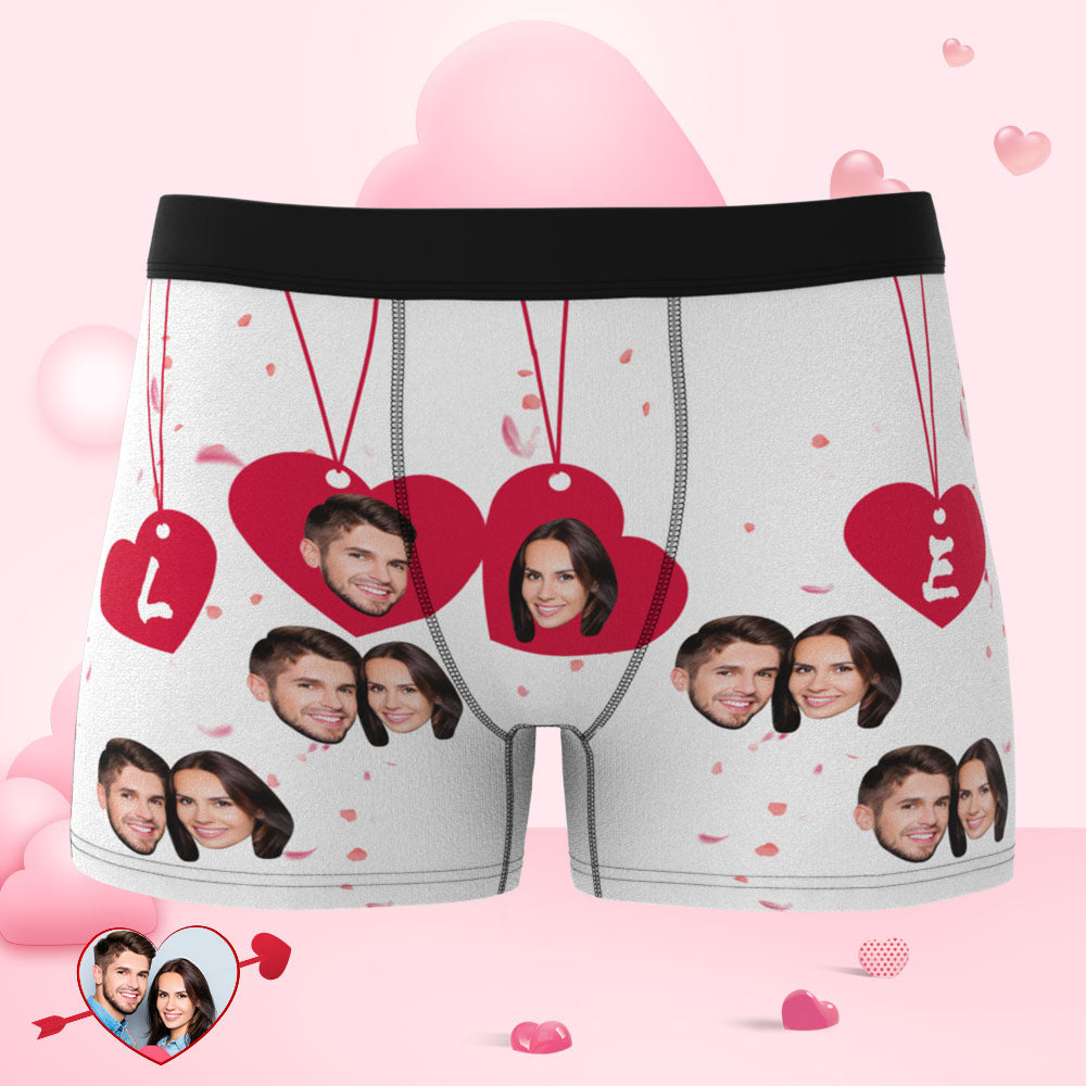 Custom Face Love Boxer Personalized Valentine's Day Gifts-MyPhotoSocks