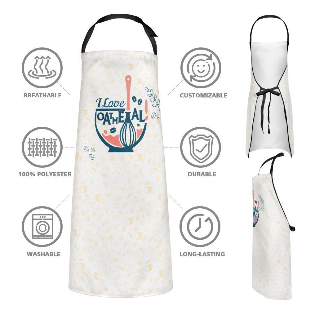 I Love Oat Meal Kitchen Cooking Apron