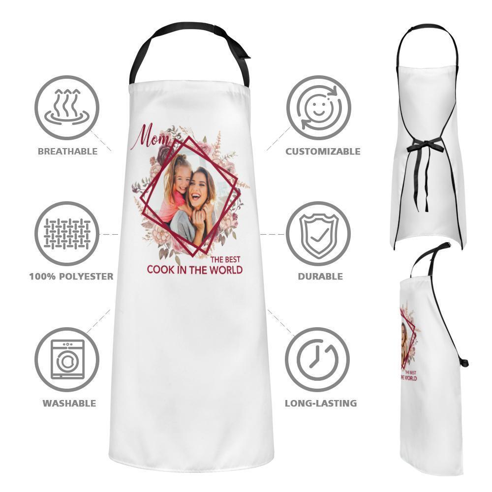 Custom Kitchen Cooking Apron with Your Photo The Best Cook in the World