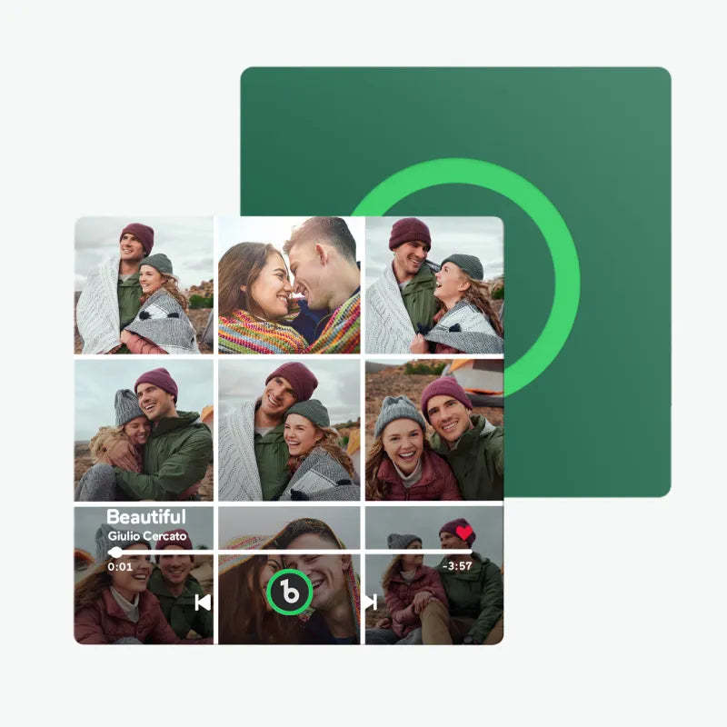 Personalized Music Fridge Magnet Colorful Frame Album Fridge Magnet Music Wall Photo Sticker Music Movement That Can Be Played Gift for Couple - Bestchristmasgifts
