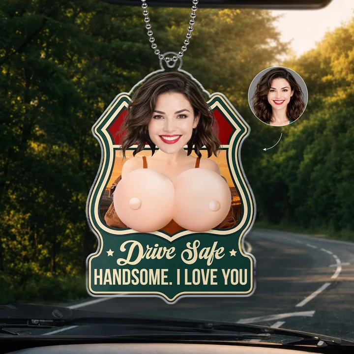 Personalised Photo Gifts - Drive Safe Squishy Acrylic Car Ornament