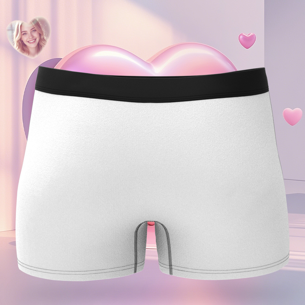Custom Face Men's Boxer Underwear Gifts for Husband I Love You Heart Men Face Boxer - MyPhotoSocks