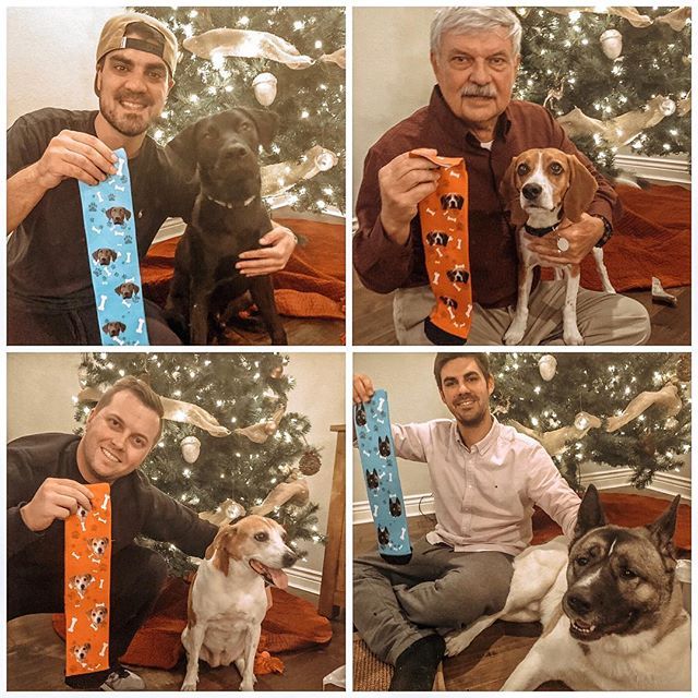 Custom Christmas Dog Socks With Your Text - MyPhotoSocks