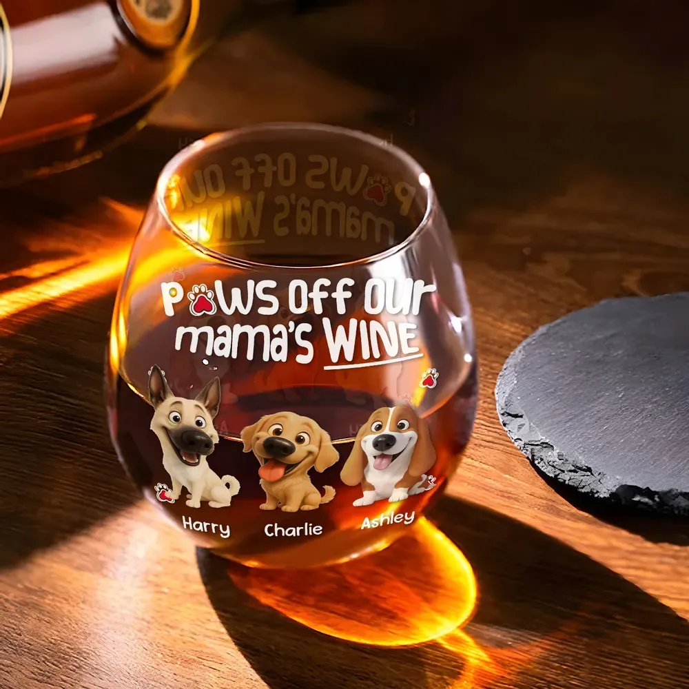 Paw It Off Now - Personalized Custom Wine Glass
