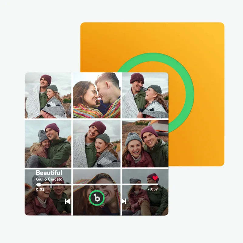 Personalized Music Fridge Magnet Colorful Frame Album Fridge Magnet Music Wall Photo Sticker Music Movement That Can Be Played Gift for Couple - Bestchristmasgifts