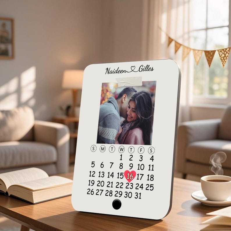 Anniversary Gift Personalized – Music Plaque with Player – Custom Acrylic Frame for Couples – Add Your Photo & Wedding Song