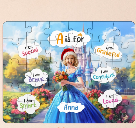 Princess Blue Dress - Board Game For Daughters, Kids - Personalized Ph
