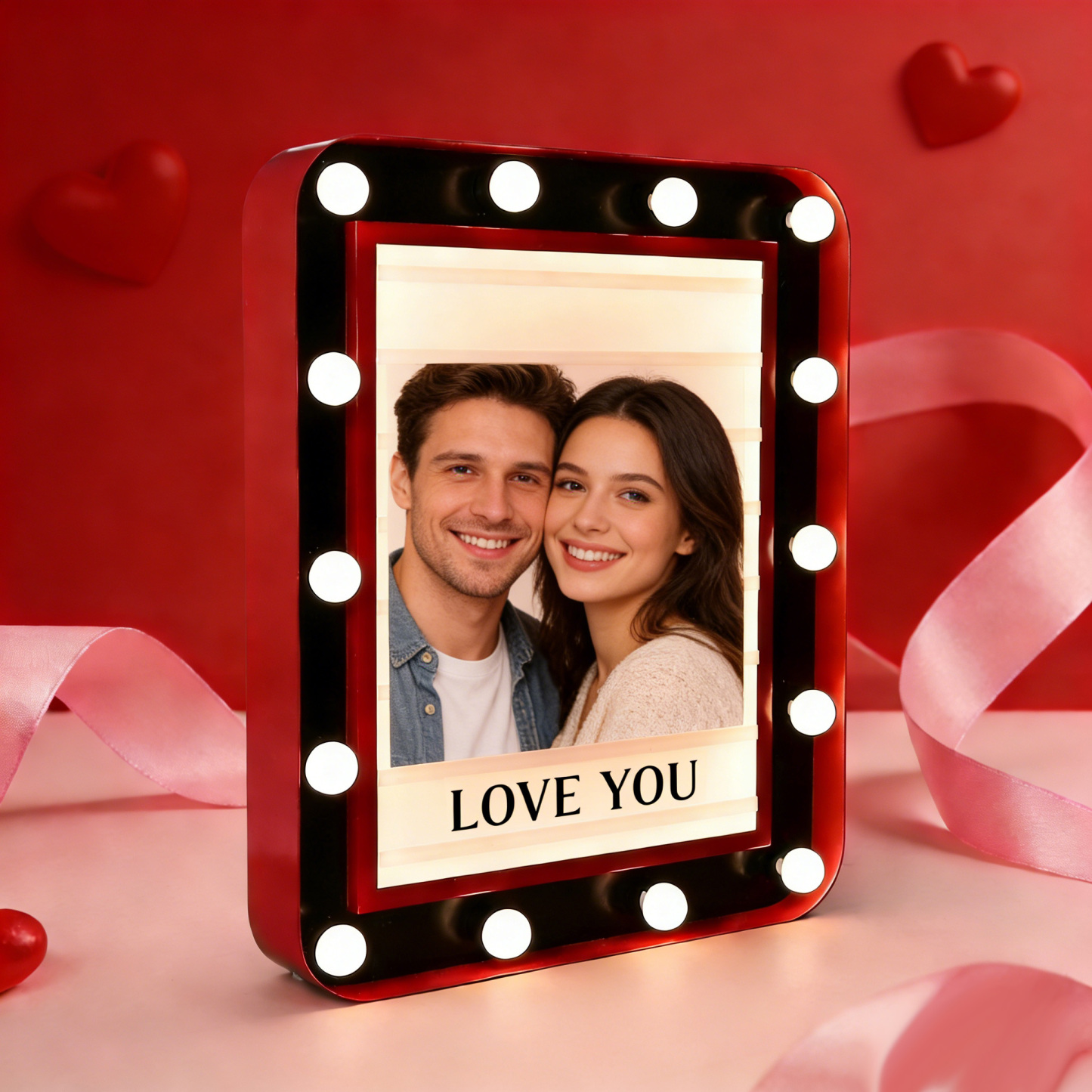 Personalized Music Photo Lightbox – Custom LED Display with Photo & Text, Meaningful Valentine’s or Anniversary Gift