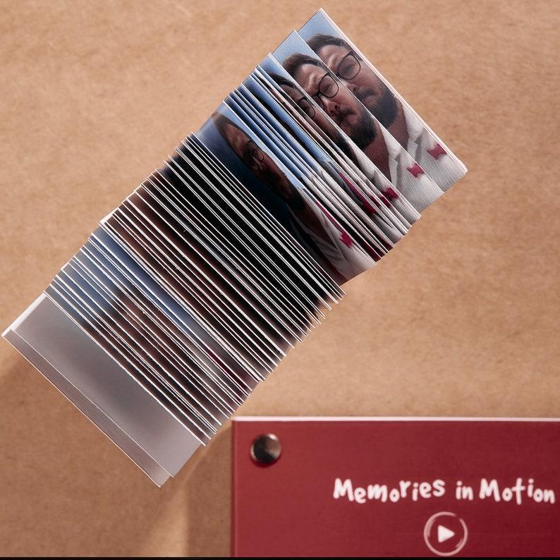 Personalized Flip Min Book Album from Your Memories. Custom Movie Book from Video as Perfect DIY Gift for Anniversary. Memories in Flipbook.