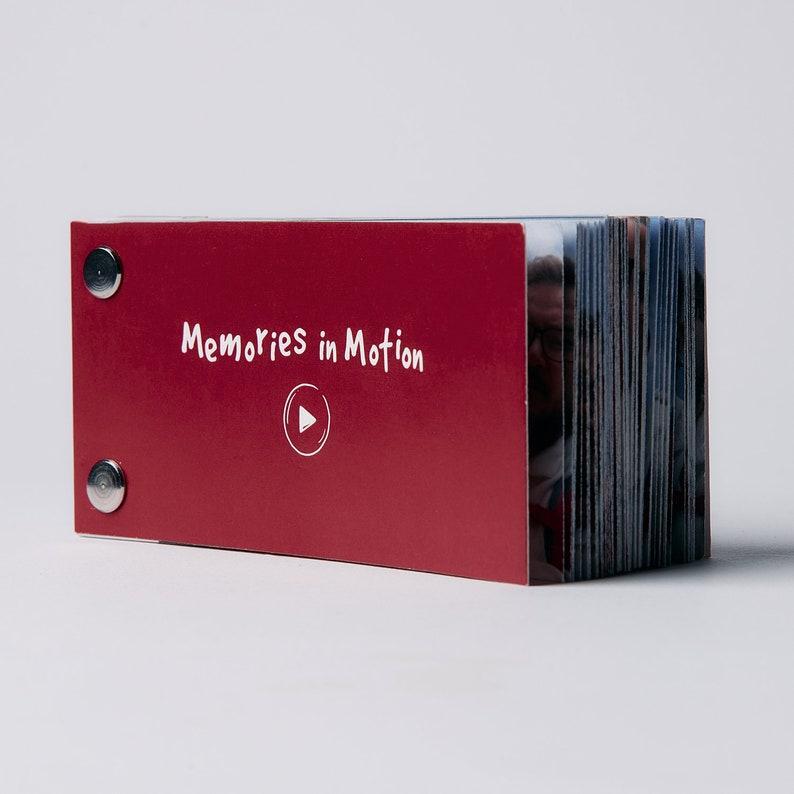 Personalized Flip Min Book Album from Your Memories. Custom Movie Book from Video as Perfect DIY Gift for Anniversary. Memories in Flipbook.