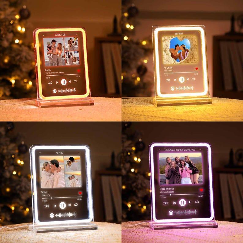 Personalized LED Acrylic Music Plaque – Custom Photo & Song Gift for Couples, Anniversary, Weddings
